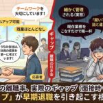 理想と現実のギャップの説明図