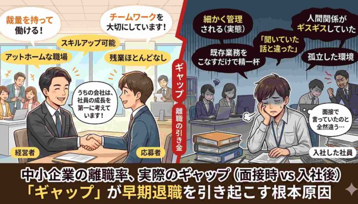 理想と現実のギャップの説明図